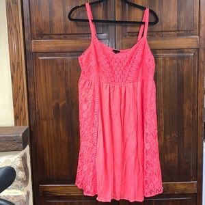 Torrid Hot Pink Lace Dress
